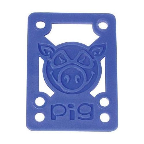  Pig Hard RISERS Skateboard 1/8 Riser PAD Set Blue