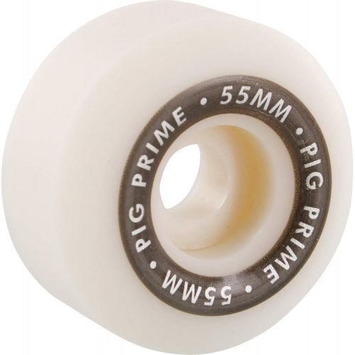  PIG Wheels Prime Urethane White Skateboard Wheels - 55mm 103a (Set of 4)