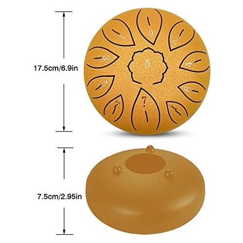  [아마존베스트]PIGMAMA Steel Drums, 11 Notes 6 Inch Percussion Instrument C-Key Handpan Drums with Drum Bag, Chanting Drum, Drum Stick Holders for Musical Training Concert Mind Healing Yoga