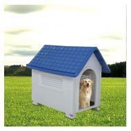 PIKAqiu33 Premium Outdoor Dog House,Pet Dog House Waterproof Plastic Dog Kennel, Shelter Indoor and Outdoor Dog Kennel US Stock