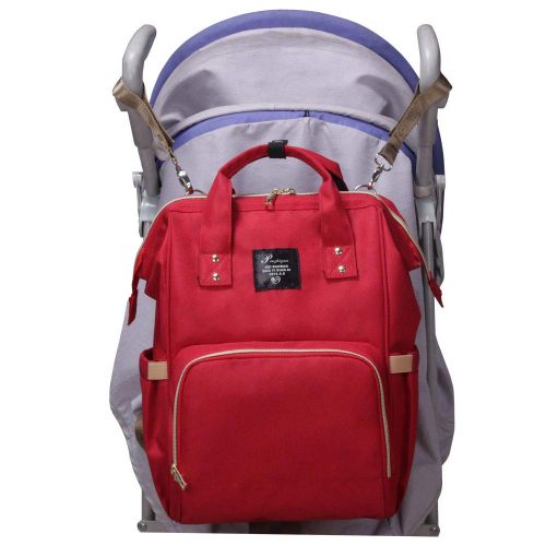  PIN ZHI ZAN Diaper Bag Backpack,Large Capacity Baby Bag Multi-Function Travel Backpack Nappy Bags, Baby Diaper Backpack with Insulated Pockets Changing Pad & Stroller Clips Include