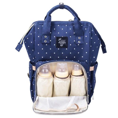  PIN ZHI ZAN Diaper Bag Backpack,Large Capacity Baby Bag Multi-Function Travel Backpack Nappy Bags, Baby Diaper Backpack with Insulated Pockets Changing Pad & Stroller Clips Include