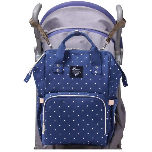  PIN ZHI ZAN Diaper Bag Backpack,Large Capacity Baby Bag Multi-Function Travel Backpack Nappy Bags, Baby Diaper Backpack with Insulated Pockets Changing Pad & Stroller Clips Include