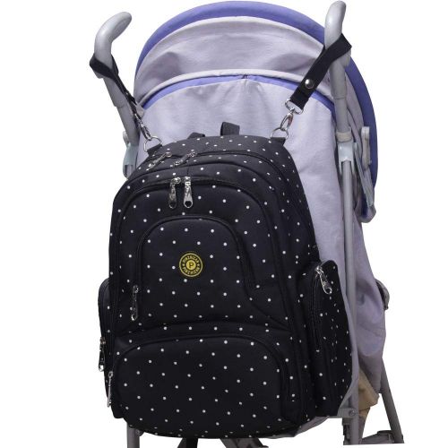  PIN ZHI ZAN Baby Diaper Bag Backpack，Large Baby Bag, Anti-Water Maternity Nappy Bag Changing Bags with Insulated Pockets Stroller Straps and Built-in USB Charging Port，