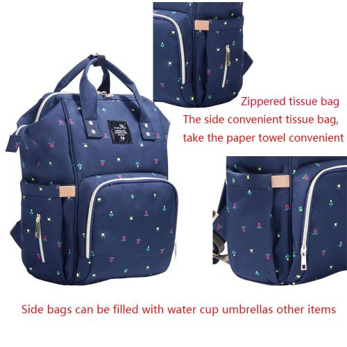  PIN ZHI ZAN Diaper Bag Backpack,Large Capacity Baby Bag Multi-Function Travel Backpack Nappy Bags,...