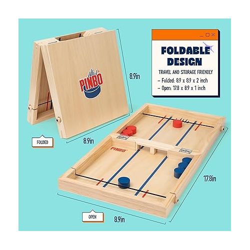  The Classic Slingshot Game - Fast Action Two Player Foldable Game for Ages 6 and Up. Spare Parts Included