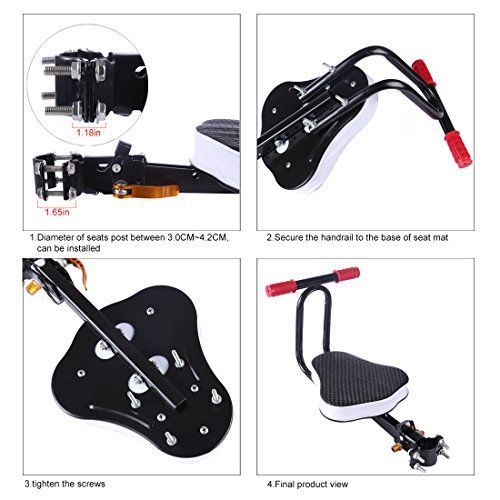  Bike Safety Seat, PINCHUANGHUI Metal Bicycle Child Quick Dismounting Seat Bicycle Electrombile...