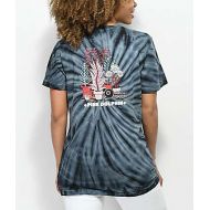PINK DOLPHIN Pink Dolphin Mondays Floral Black Tie Dye T-Shirt