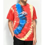 PINK DOLPHIN Pink Dolphin Wave Block Multi Tie Dye T-Shirt