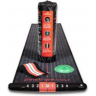 [아마존베스트]PINSTRIPE GOLF Putting Mat Indoor Studio - 4 Putting Aids - 3 Colors - 8ft Length