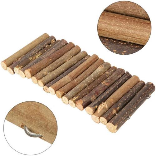  PIVBY Hamster Bridge Wooden Mouse Ladder Natural Rat Chew Rodents Toys for Chinchillas Guinea Pigs Hamster Mouse Rat Small Animal (2Pack)