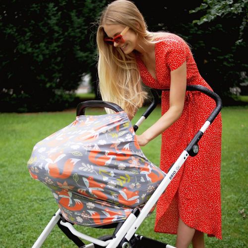  PIP + HARDY Baby Nursing & Breastfeeding Cover, Car Seat Canopy | Multi-use - Woodland Fox