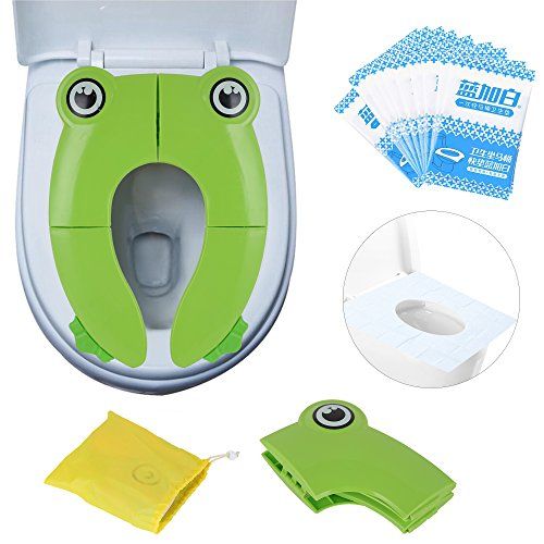  [아마존베스트]PITAYA Travel Portable Folding Potty Training Toilet Seat Cover, Non Slip Silicone Pads, Suitable for Kids Baby Boys and GirlsS