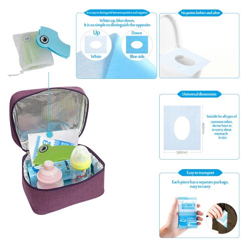  [아마존베스트]PITAYA Travel Portable Folding Potty Training Toilet Seat Cover, Non Slip Silicone Pads, Suitable for Kids Baby Boys and GirlsS