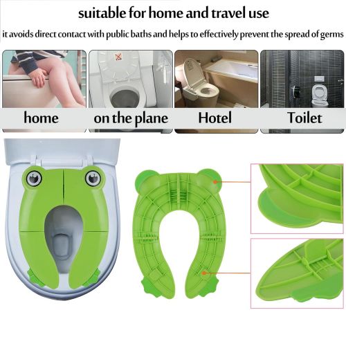  [아마존베스트]PITAYA Travel Portable Folding Potty Training Toilet Seat Cover, Non Slip Silicone Pads, Suitable for Kids Baby Boys and GirlsS