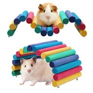 PIVBY Wooden Hamster Ladder Bridge Small Animal Chew Toy Mouse Rat Rodents Hideout Toy(Pack of 2)