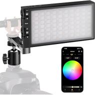 Pixel G1s RGB Video Light with APP Control, Built-in 12W Rechargeable Battery LED Camera Light, 10 Common Lighting Effects, CRI≥97 2500-8500K RGB Video Light with Aluminum Alloy Body