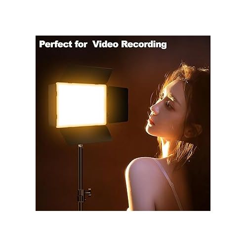  PIXEL Photography Light Camera Video Lighting 20W Bi-Color Dimmable 2500-6500K Led Camera Studio Streaming Lights Photo Video Shooting (Battery Not Included)