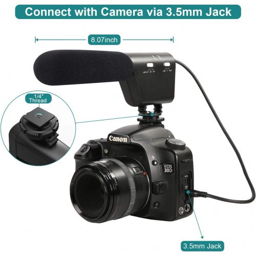  [아마존 핫딜] PIXEL MC650 Camera Microphone Kit, Directional Shotgun Video Mic for DSLR Camera Camcorder with Deadcat Windscreen, Foam Windshield, 9.8 Extension Cable