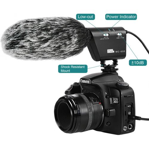  [아마존 핫딜] PIXEL MC650 Camera Microphone Kit, Directional Shotgun Video Mic for DSLR Camera Camcorder with Deadcat Windscreen, Foam Windshield, 9.8 Extension Cable