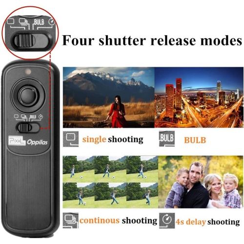  Pixel Wireless Remote Commander Shutter Release RW-DC0 Shutter Remote Release Control Compatible with Nikon Fujifilm Kodak Cameras, Replaces Remote Cord MC-30A