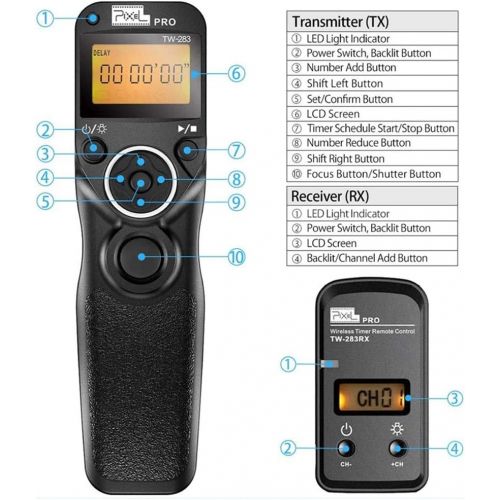  Pixel Remote Timer TW283-L1 Timer Shutter Release Remote Release for Panasonic G5 G6 G7 G10 G70 GH2 GH3 GH4 GX7 L10 LC-1 FZ50K FZ50S FZ100 FZ200 FZ1000