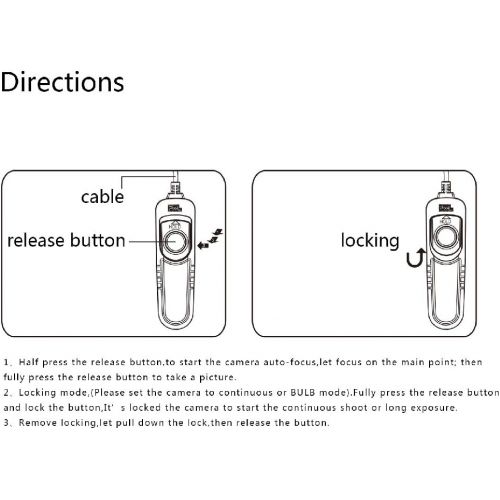  PIXEL RC-201/DC2 Wired Shutter Release Control for Nikon D750 D610 Z6 Z7 DSLR Camera