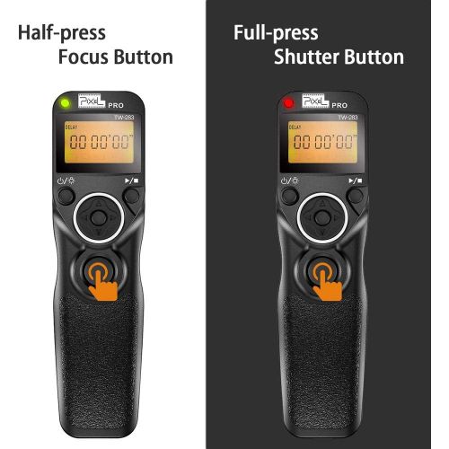  Pixel TW-283 DC2 Wireless Shutter Remote Release Control Intervalometer FSK 2.4GHz Compatible for Nikon Digital SLR Cameras D5000 D5100 D5200 D5300 D5500 D90 D7000 D7100 D7200