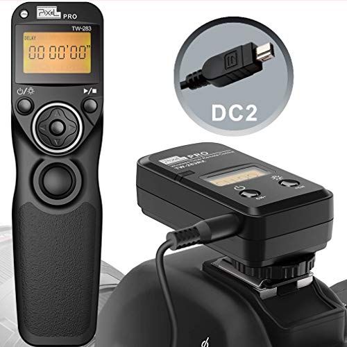  Pixel TW-283/DC2 LCD Wireless Shutter Release Timer Remote Control for Nikon Z6 Z7 D3100 D3200 D3300 D5000 D5100 D5200 D5300 D5500 D90 D7000 D7100 D7200 D600 D610 D750