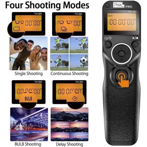  Pixel Timer Shutter Release Remote Control TW283-DC0/DC2 Compatible with Nikon D850 D810 D800 D700 D500 D300 D300s D200 D40s Z7 Z6 Z5 Z50 Df D5600 D3100 D3200 D3300 D5000 D90 D7000