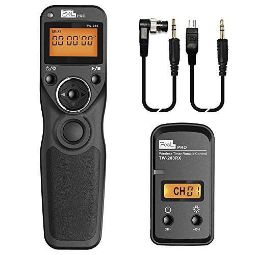  Remote Shutter Release Compatible for Nikon, Wireless Shutter Release Timer Remote Control Pixel TW-283 DC0/DC2 Compatible for Nikon D5200 D5300 D7100 D850 D800 D750 D610