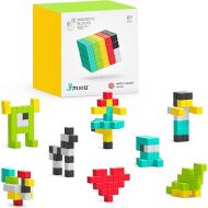 PIXIO-100 Magnetic Blocks - Pixel Art Building Toys - Open Ended Toys - Geek Gifts - Geek Toys - Display Desk Toys for Office for Adults - Tiny Toys Magnet Blocks