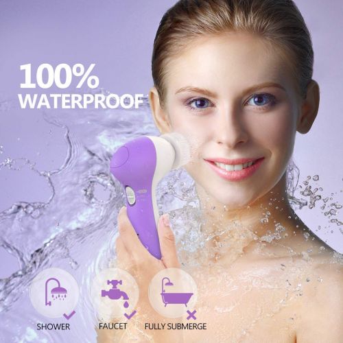  [아마존 핫딜]  [아마존핫딜]Facial Cleansing Brush [Newest 2019], PIXNOR Waterproof Face Spin Brush with 7 Brush Heads for Deep...