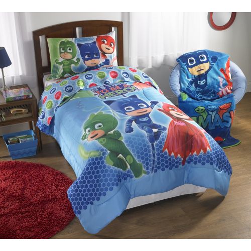 디즈니 PJ MASKS-DISNEY JUNIOR PJ Masks On Our Way Bedding Sheet Set