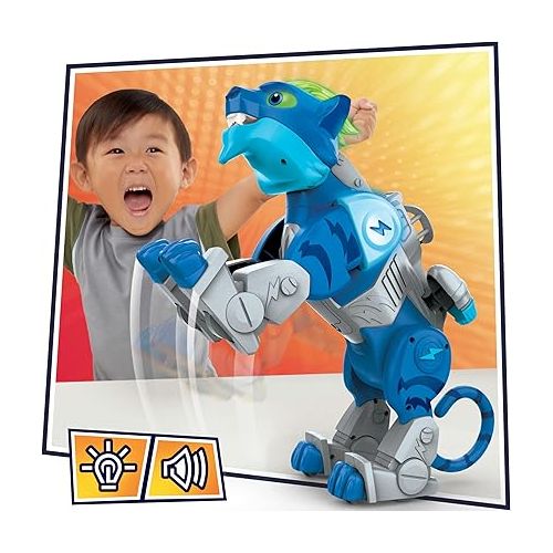  PJ Masks Animal Power Charge and Roar Power Cat, Interactive Toys with 20+ Lights and Sounds, Preschool Toys, Superhero Toys for 3 Year Old Boys and Girls and Up