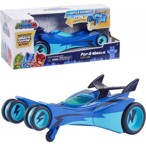  Just Play PJ Masks Pop-A-Wheelie Cat-Car, PJ Masks Vehicle with Lights and Sounds