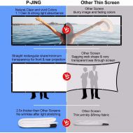 [아마존베스트]Projector Screen 120 inch 16:9 HD Foldable Anti-Crease Portable Projection Movies Screen for Home Theater Outdoor Indoor Support Double Sided Projection by P-JING