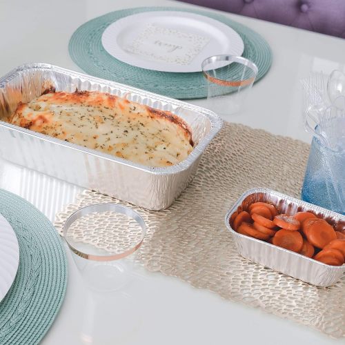  [아마존베스트]Plasticpro [1 Lb 10 Pack] Disposable Loaf Pans Aluminum Tin Foil Meal Prep Bakeware - Cookware Perfect for Baking Cakes, Bread, Meatloaf, Lasagna 1 Pound 6 X 3.75 X 2
