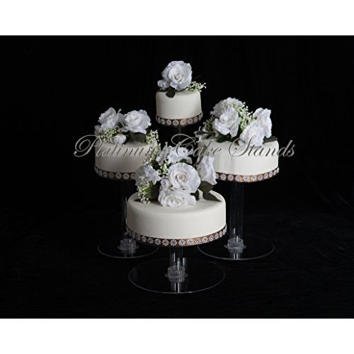  PLATINUMCAKESTAND 4 Tier Wedding Cake Cupcake Stand (STYLE R406)