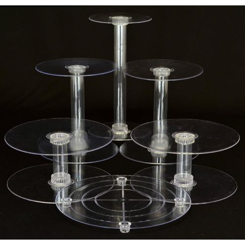  PLATINUMCAKESTAND 6 Tier Clear Wedding Cascade Cupcake Cake Stand (STYLE R601)