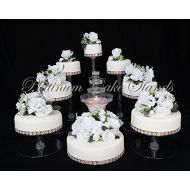 PLATINUMCAKESTAND 8 Tier Cascade Wedding Cake Stand with Fountain Set (STYLE R801)
