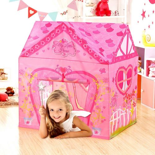  [아마존베스트]Kids Tent Princess Pink Flower Play Tent for Indoor and Outdoor Fun,Roomy Enough for 2-3 Little Girls Play Together