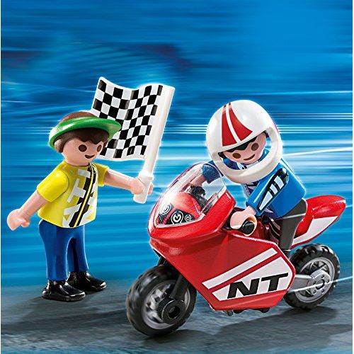 플레이모빌 PLAYMOBIL Boys with Racing Bike Set