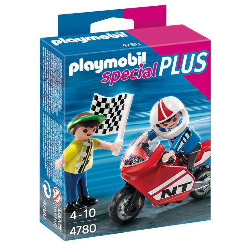 플레이모빌 PLAYMOBIL Boys with Racing Bike Set