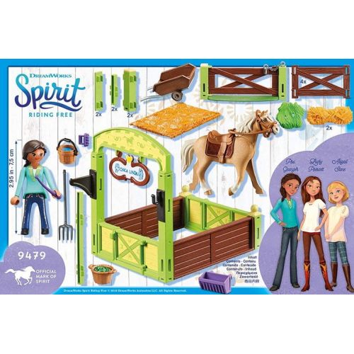 플레이모빌 PLAYMOBIL Spirit Riding Free Pru & Chica Linda with Horse Stall