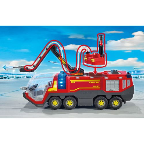 플레이모빌 PLAYMOBIL Airport Fire Engine with Lights and Sound