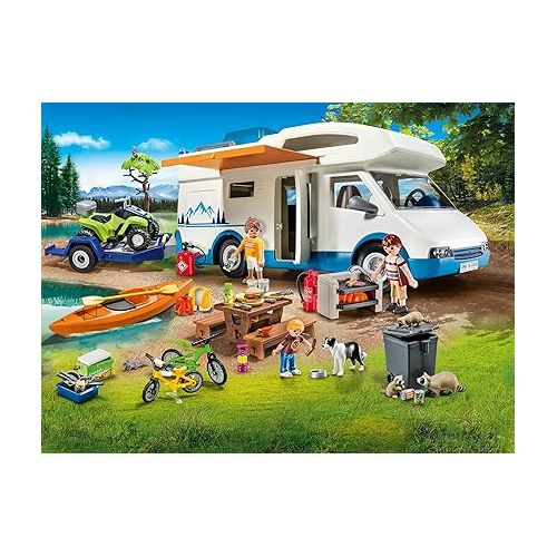 플레이모빌 Playmobil Camping Mega Set Toy, Multicolor
