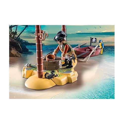 플레이모빌 Playmobil Pirate Treasure Island with Rowboat