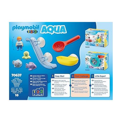 플레이모빌 Playmobil 1.2.3 Aqua Water Slide with Sea Animals