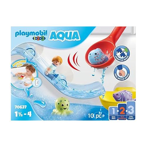 플레이모빌 Playmobil 1.2.3 Aqua Water Slide with Sea Animals